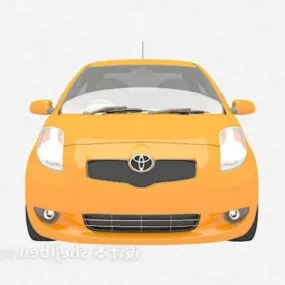 Yellow Painted Toyota Car 3d model