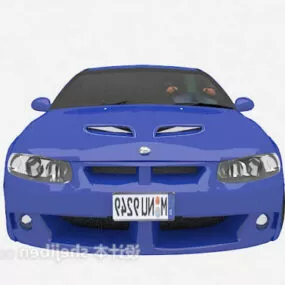 Blue Painted Bmw Car 3d model
