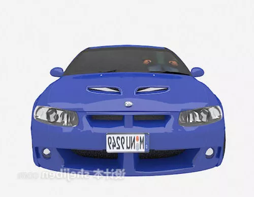 Blue F1 Racing Car 3d model
