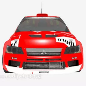 Racing Sports Car Red Painted 3d model