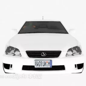 White Lexus Sedan Car 3d model