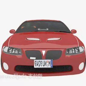 Sedan Car Red Painted 3d model