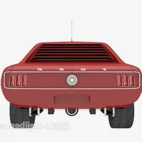 Red Car Vintage 1960s 3d model