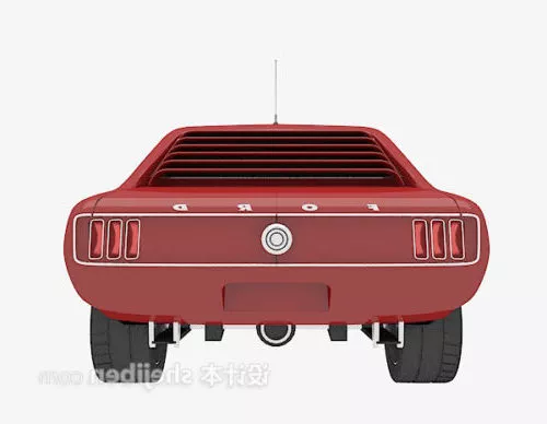 Red Super Car Like Ferrari 3d model