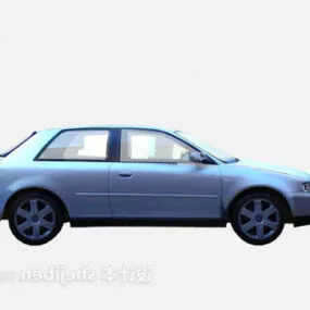 Sedan Car Blue Color 3d model