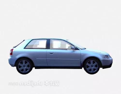 Sedan Car Blue Color 3d model Sedan Car Blue Color 3d model