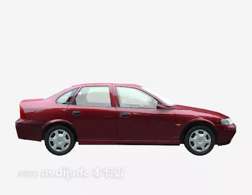 Pink Cartoon Car 3d model