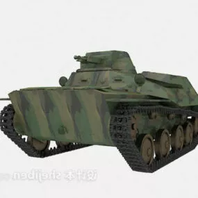 Vintage Ww2 Tank 3d model