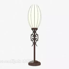 Chinese Style Shade Floor Lamp 3d model