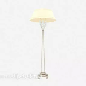 Living Room Floor Lamp Yellow Shade 3d model