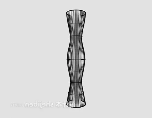 Iron Rattan Shade Floor Lamp 3d model Iron Rattan Shade Floor Lamp 3d model
