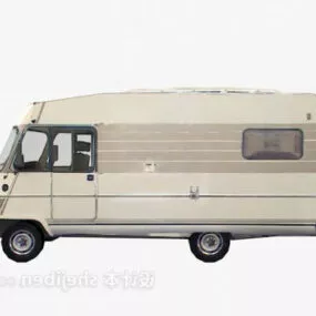 Yellow Painted Van 3d model