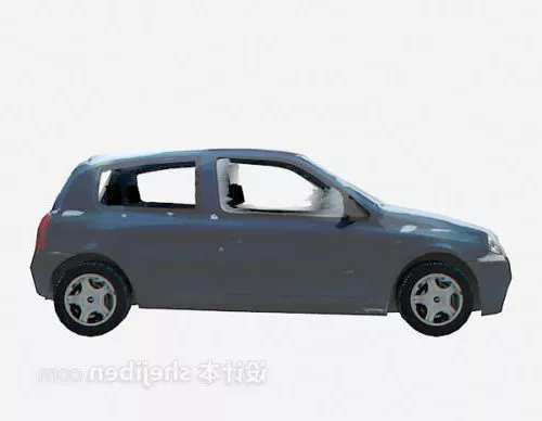 Blue Painted Car Lowpoly 3d model Blue Painted Car Lowpoly 3d model