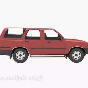 Red 2000s Sedan Car 3d model