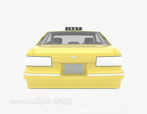 Vintage Coupe Car Brass Painted 3d model