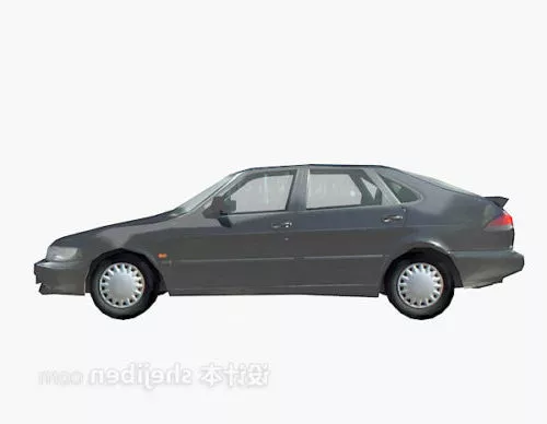 Lowpoly Green Car 3d model