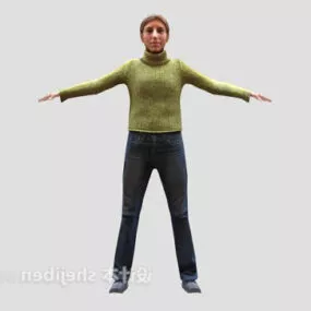 Character Woman Standing 3d model