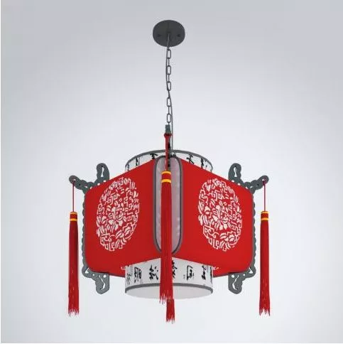 Chinese Retro Lantern Chandelier 3d model Chinese Retro Lantern Chandelier 3d model