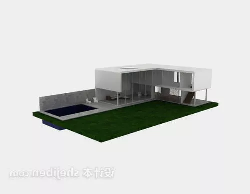 Simple Villa Modern Style 3d model