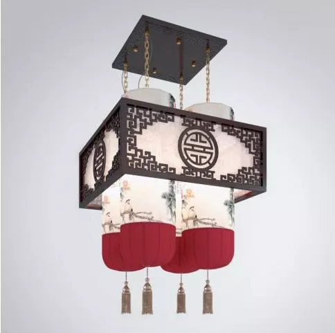 Chrome Chandeliers For Dining Room 3d model