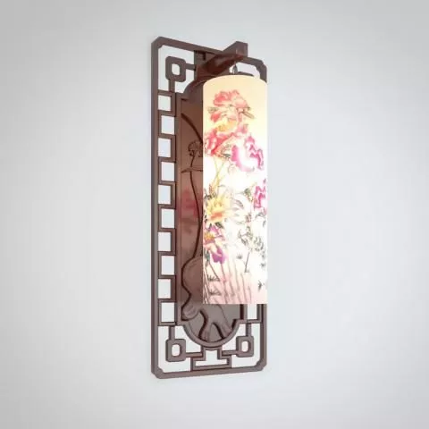 Chinese Style Carving Wall Lamp 3d model Chinese Style Carving Wall Lamp 3d model