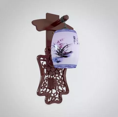 Chinese Style Wall Lamp Painting Shade 3d model Chinese Style Wall Lamp Painting Shade 3d model