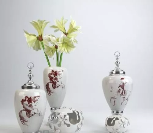 Color Porcelain Vase 3d model