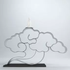 Tableware Tree Shaped Sculpture 3d model