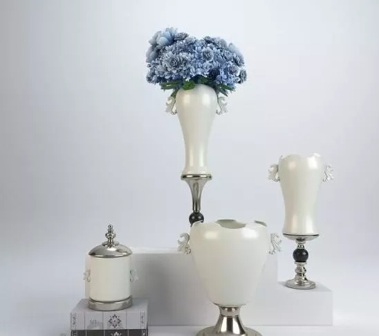 Yellow Porcelain Vase 3d model