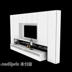 Modern Tv Wall White Cabinet 3d model