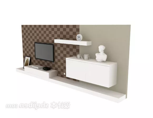 Modern Style Vintage Tv Wall 3d model Modern Style Vintage Tv Wall 3d model