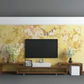 Chinese Tv Wall Decorative 3d model