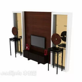 Chinese Antique Tv Wall 3d model