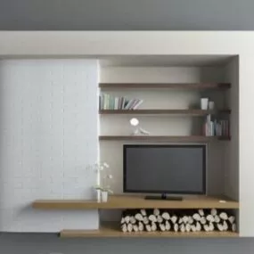 Corner Tv Wall 3d model