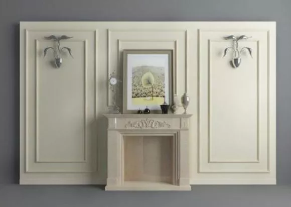 Fireplace Marble Finished 3d model