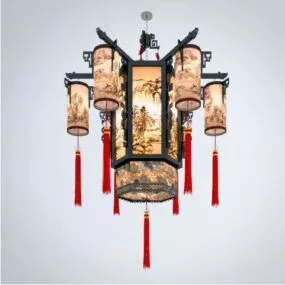 Chinese Style Antique Chandelier 3d model