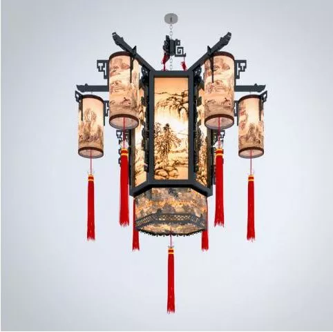 Victorian Ceiling Chandelier 3d model