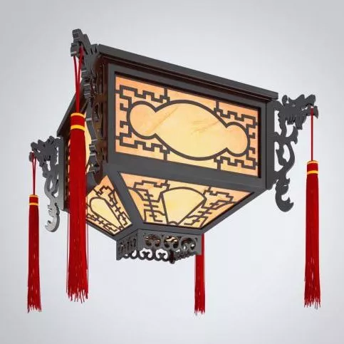 Chinese Ancient Traditional Chandelier 3d model Chinese Ancient Traditional Chandelier 3d model