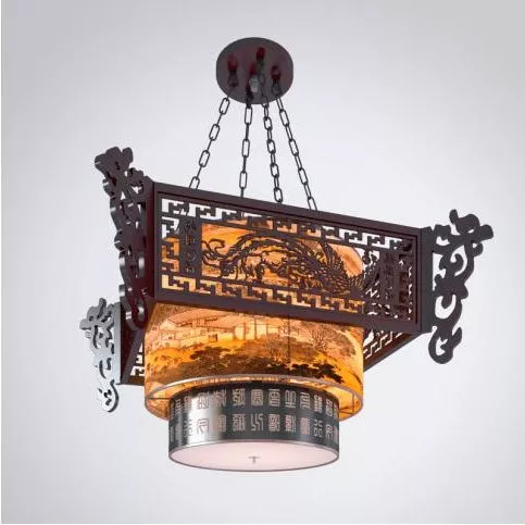 Chinese Style Chandelier Carving Shade 3d model Chinese Style Chandelier Carving Shade 3d model