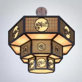 Chinese Chandelier Octagon Shaped 3d model