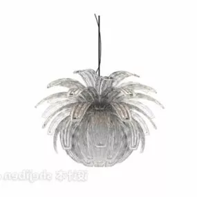 Floral Shade Chandelier 3d model