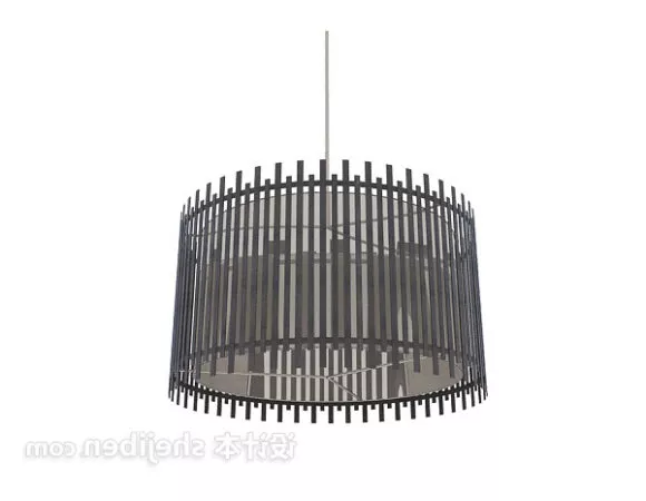 Rattan Cylinder Chandelier 3d model Rattan Cylinder Chandelier 3d model