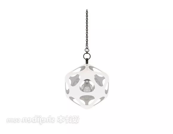 Silver Sphere Chandelier 3d model Silver Sphere Chandelier 3d model