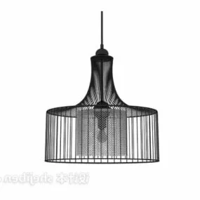 Modern Shade Iron Chandelier 3d model