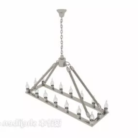Iron Chandelier European Style 3d model