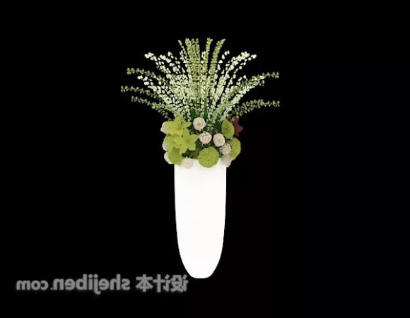 Flower Pot Indoor 3d model Flower Pot Indoor 3d model