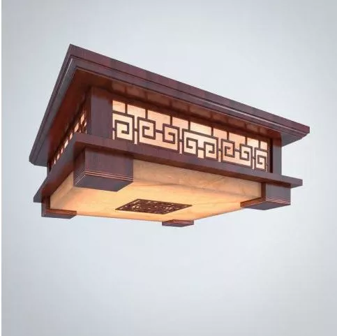 Chinese Square Carved Chandelier 3d model Chinese Square Carved Chandelier 3d model