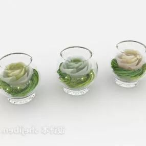 Glass Flower Plant 3d model