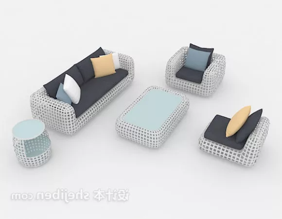 Outdoor Sofa Chair Table Furniture 3d model Outdoor Sofa Chair Table Furniture 3d model