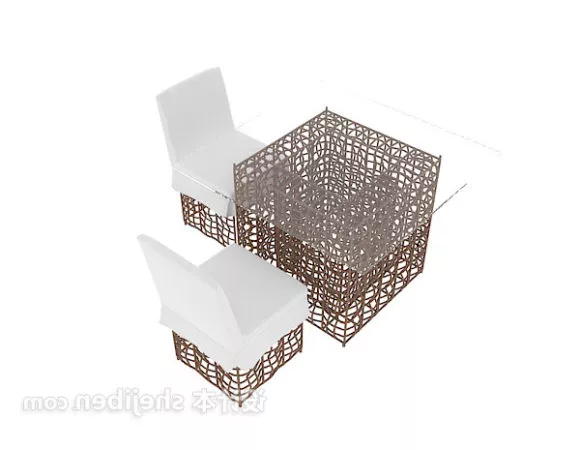 Table And Chair Modernism Decorative 3d model Table And Chair Modernism Decorative 3d model